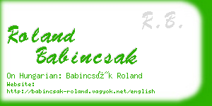 roland babincsak business card